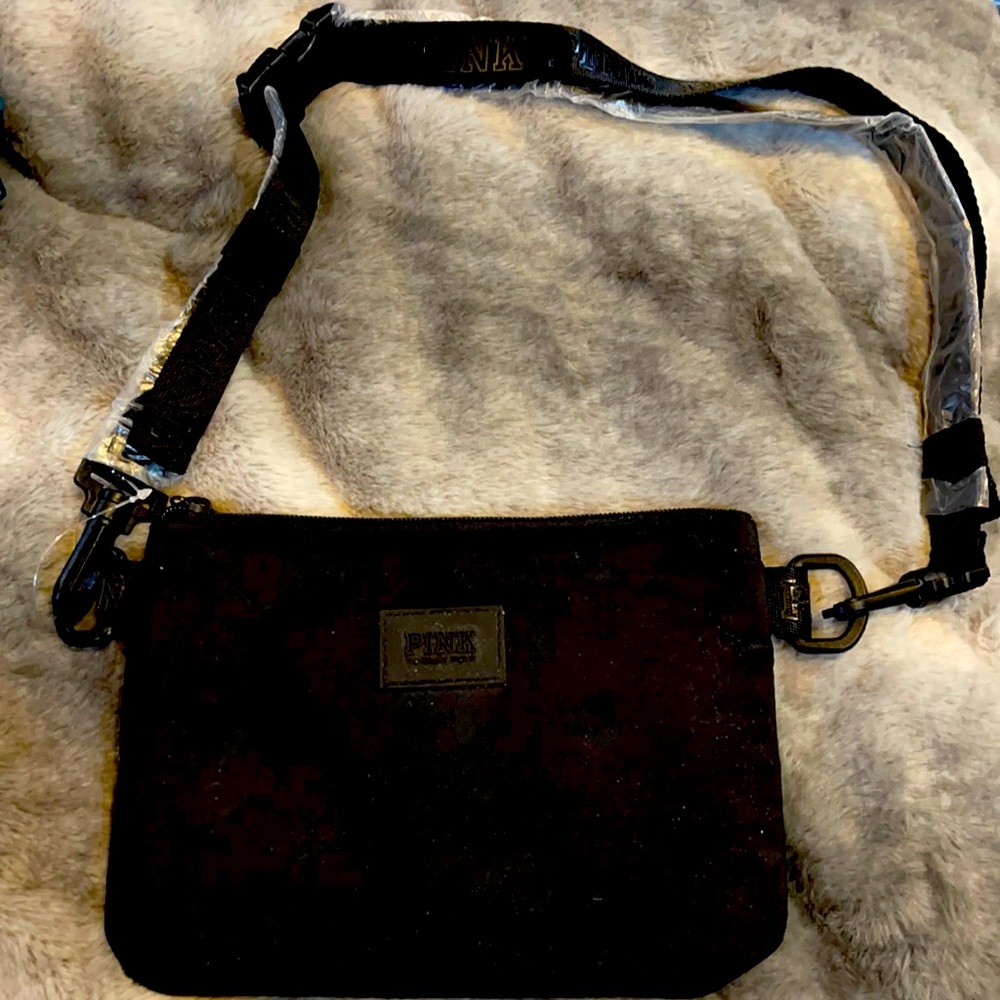 PINK black crossbody. NWOT